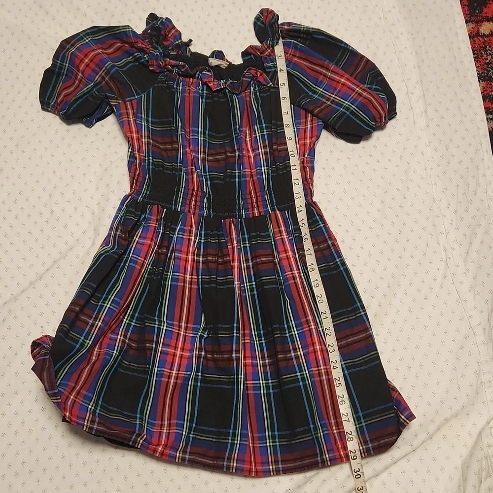 NWOT, J. Crew Crewcuts Stuart Tartan puff sleeves dress sz 12 girls